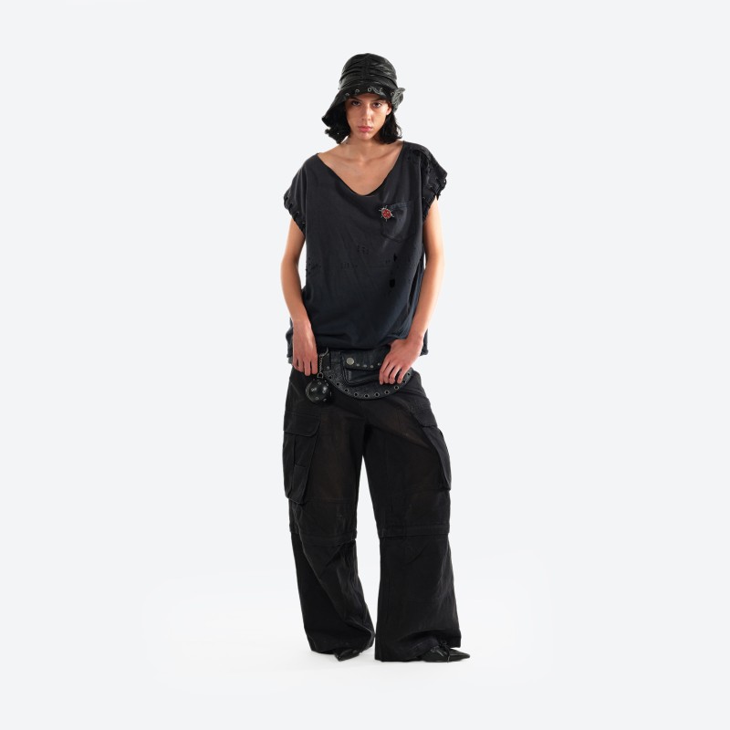 Sicbug‑series One-shoulder Short Sleeve Top